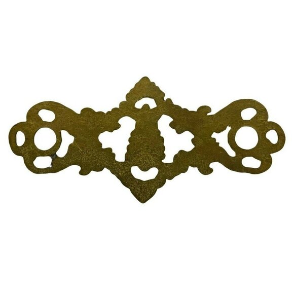 Brass Metal Furniture Embellishments Set Of 5 Vintage Decorative Hardware Pieces - Picture 8 of 10